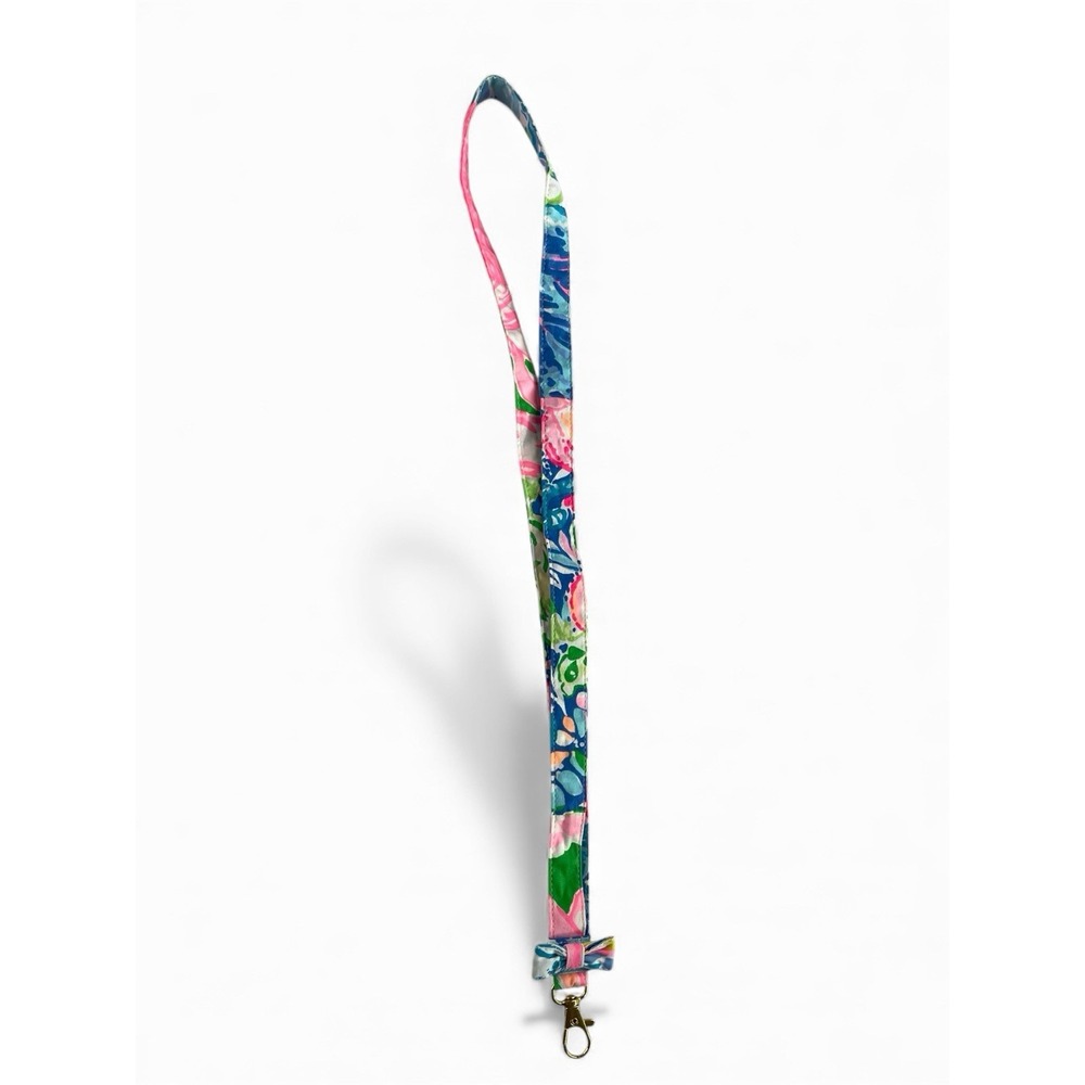 Lilly Pulitzer Colorful Lanyard‎ with Metal Hook for ID Badges/Keys NWOT